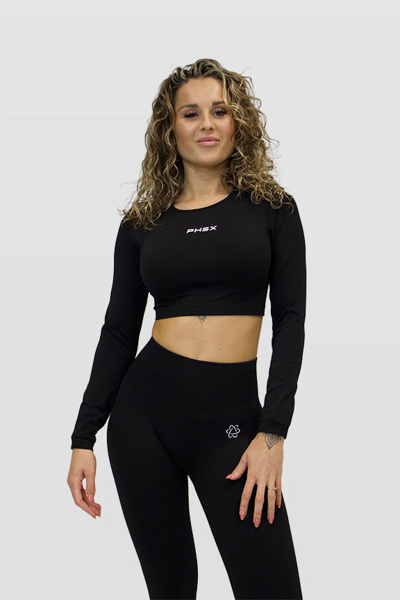 CROPPED LONGSLEEVE BLACK